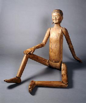 A Very Rare Wood Articulated Human Figure