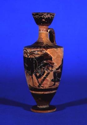 Attic black-figure lekythos depicting Odysseus escaping Cyclops, c. 530 BC von 
