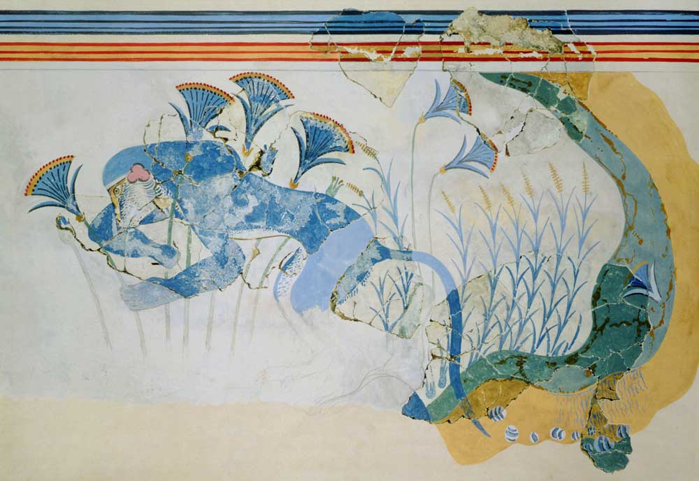 Blue Monkey Fresco, Palace of Knossos, Minoan von 