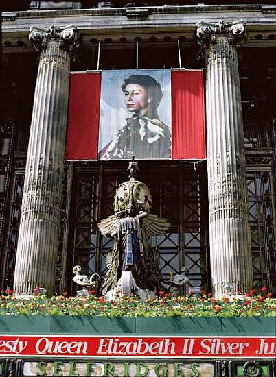 Banner celebrating Queen Elizabeth IIs Silver Jubilee in 1977 von 