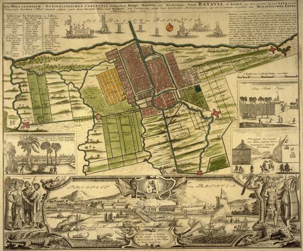 Batavia, Stadtplan 1733 von 