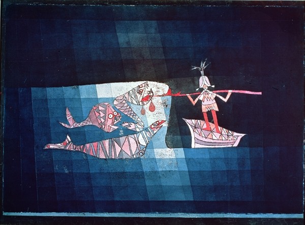 Battle scene from the comic fantastic opera ''The Seafarer'', 1923 (no 123) (oil transfer, pencil, w von 