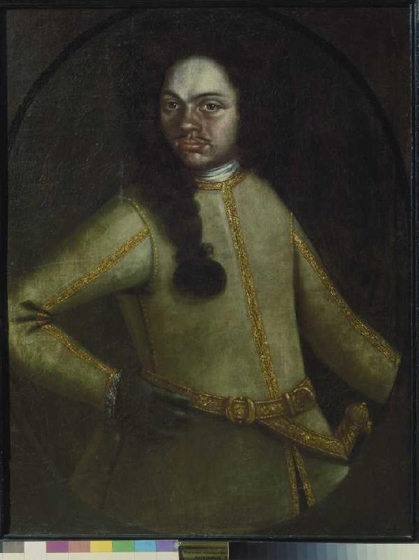 Bildnis eines Mannes in der Uniform Peters I. aus der Jugend-Armee des Zaren. von 