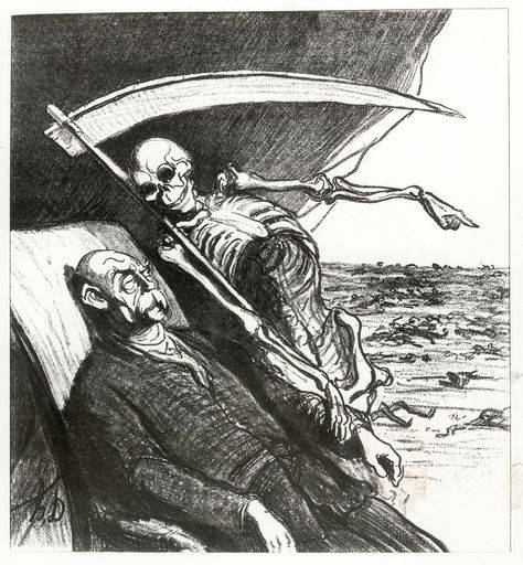 Bismarcks Alptraum 1870/Karikatur. von 