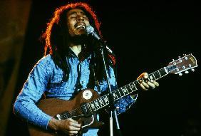 Bob Marley on stage at Roxy Los Angeles May 26, 19