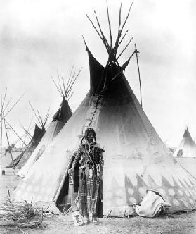 Blackfoot Brave, near Calgary, Alberta 1889