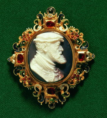 Cameo bearing the portrait of Charles I of Spain (1500-58) Holy Roman Emperor von 