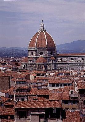 Cupola of the cathedral designed by Filippo Brunelleschi (1377-1446), 1418-36 (photo) von 