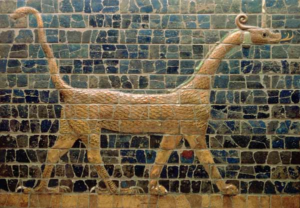 Dragon of Marduk, on the Ishtar Gate, Neo-Babylonian, 604-562 BC von 