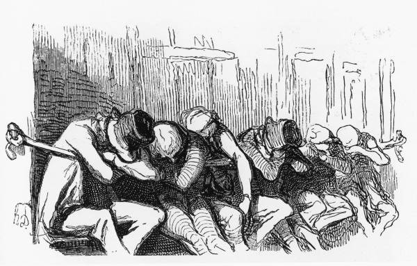 Das Nachtasyl der Aermsten 1840/Daumier von 