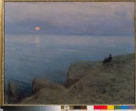 Der Dichter Alexander Puschkin am Ufer des Meeres 1896