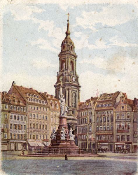 Dresden, Altmarkt u. Kreuzkirche von 