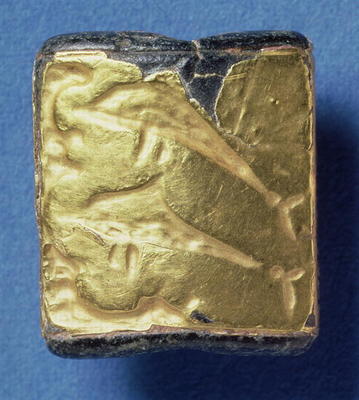 Dolphins Sealstone, Crete, Middle Minoan, c.1800-1700 BC (gold) von 