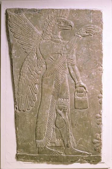 Eagle-headed winged genius, Assyrian, Mesopotamian, 883-859 BC von 
