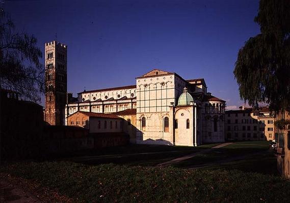 Exterior view of the church with the campanile, partly designed by Guidetto da Como (fl.1244-57) (ph von 