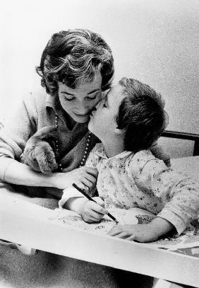 French Actress Micheline Presle with daughter Tonie Marshall August 9, 