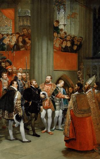 Franz I. u. Karl V. in St.-Denis  1540