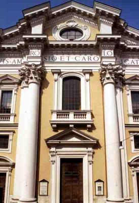 Facade of the church, built in 1690 by G.B.Menicucci (d.1690) and Fra Mario da Canepina (photo) von 