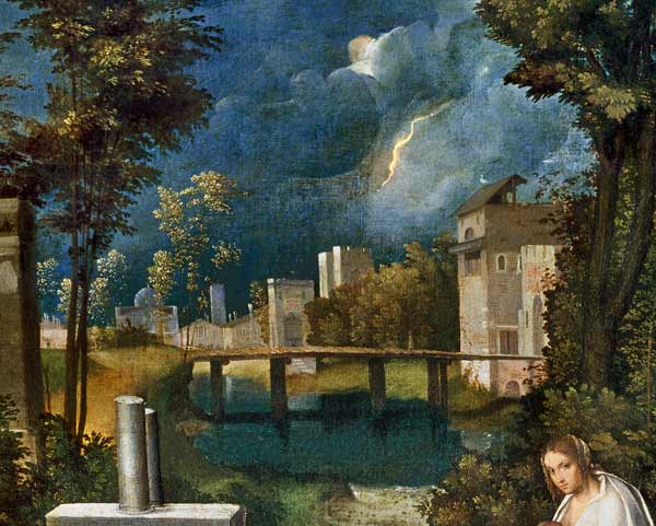 Giorgione, Tempesta, Ausschnitt von 