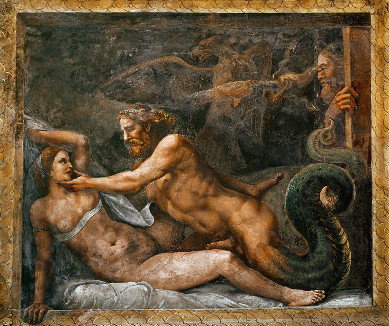 Giulio Romano, Jupiter und Olympias von 