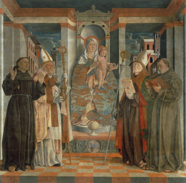 Girolamo da Treviso, Maria m.Kind u.Hlgn von 
