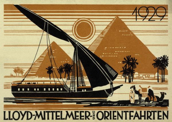 Giseh, Pyramiden , Werbepostkarte 1929 von 