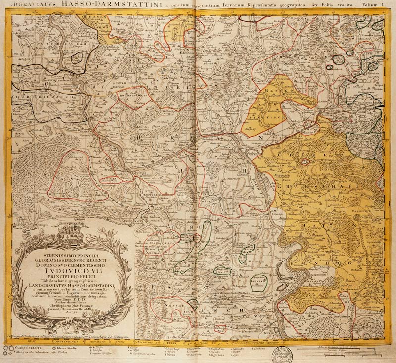 Hessen-Darmstadt, Landkarte 1751 von 