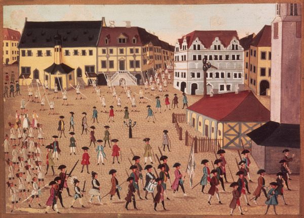 Halle, Marktplatz, Salinenarbeiter 1750 von 