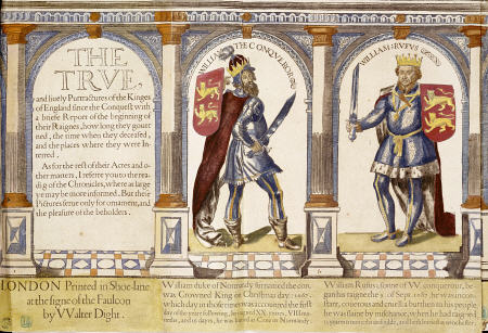 Hand Coloured Engraving Of William The Conqueror And William II Of England von 