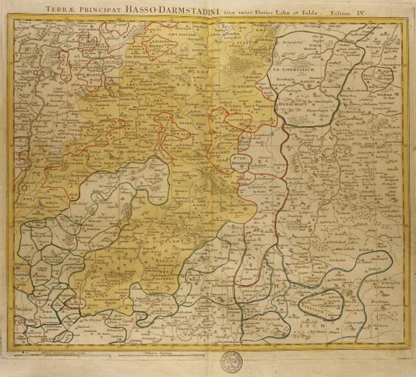 Hessen-Darmstadt, Landkarte 1751 von 