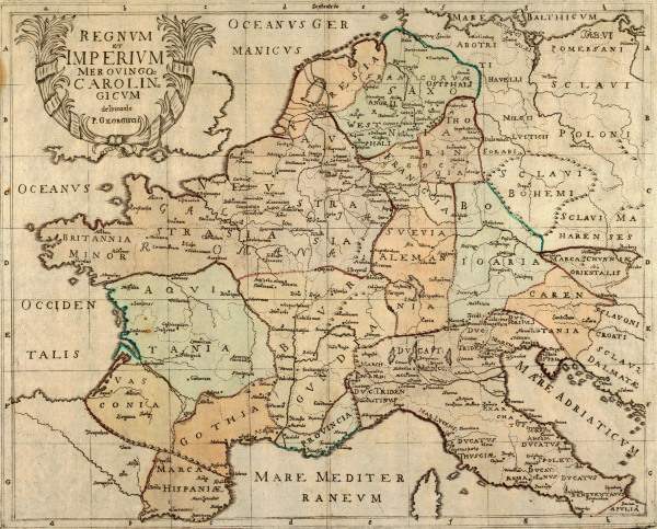 Hist.Landkarte Europa 800 von 