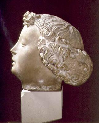 Head of an angel, side view (stone) von 
