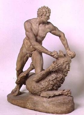 Hercules and the Nemean Lion, by Stefano Maderno (1576-1636) (terracotta) 19th