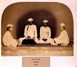 Hindu Brahmins in Delhi, 19th century (sepia photo) 15th