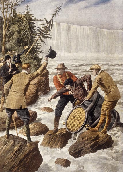Im Faß durch Niagarafälle 1910 von 