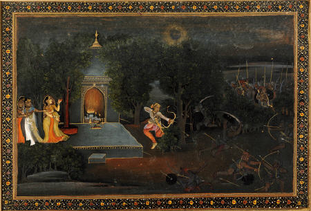 Illustration To The Ramayana, Possibly By Mir Kalan Oudh, Circa 1750-1760 von 