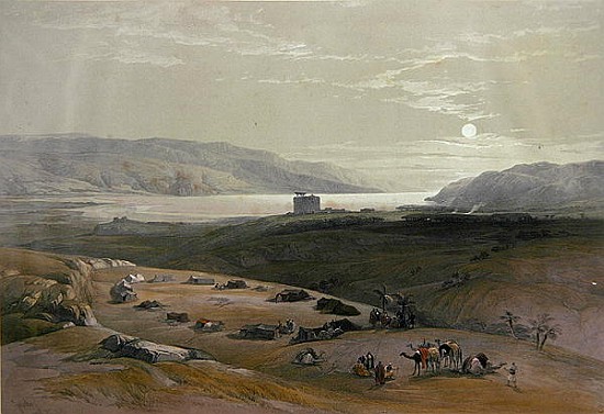 Jericho, 3rd April 1839 from Volume II of ''The Holy Land'' ; engraved by Louis Haghe (1806-85) publ von 