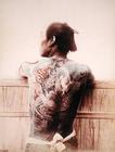 Japanese Bridegroom's Tattoos, c.1880 (photo) 13th