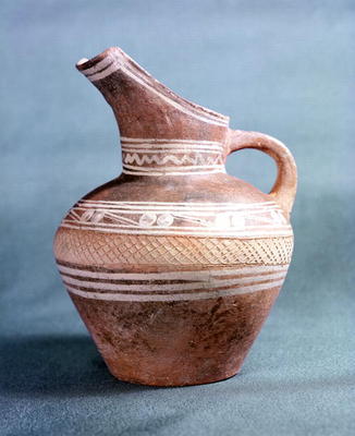 Jug from Knossos, Minoan, c.1700-1500 BC (painted and incised earthenware) von 