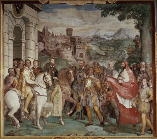Karl V. empfängt Alessandro Farnese von 
