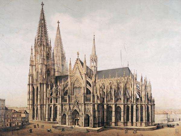Kölner Dom, Schulwandbild um 1890