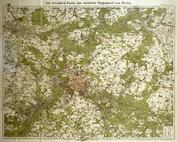 Karte Berlin und Umgegend um 1875 von 