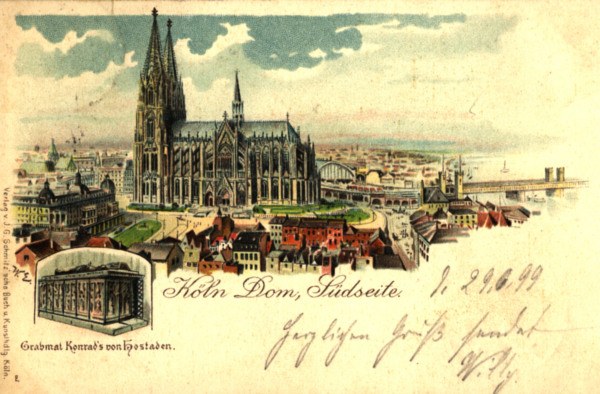 Köln, Dom, Bildpostkarte 1899 von 