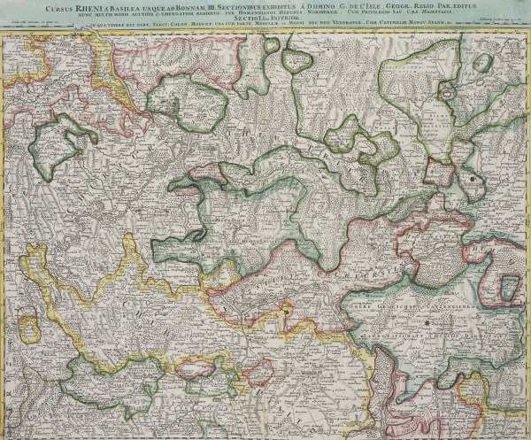 Landkarte der Rheinlande um 1720 von 