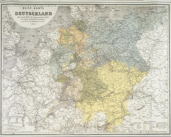Landkarte Deutschland 1861 von 
