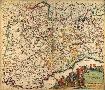 Landkarte Oberitalien um 1705