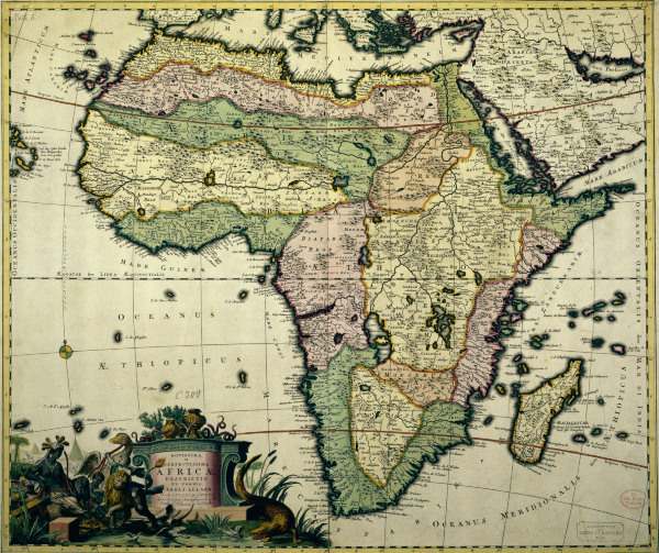 Landkarte von Afrika von Allard um 1700 von 