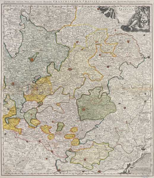 Landkarte von Franken um 1710 von 