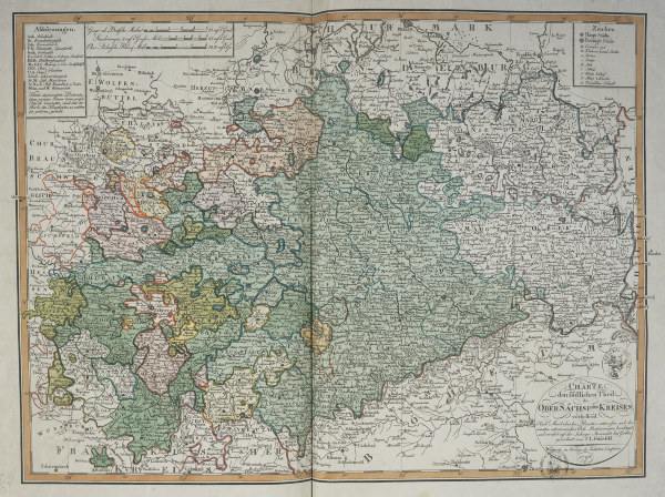 Landkarte von Sachsen 1798 von 