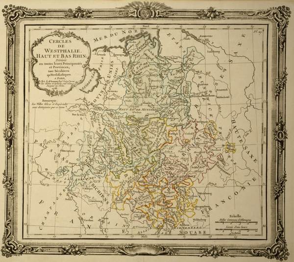 Landkarte Westfalen, Ober-, Niederrhein von 